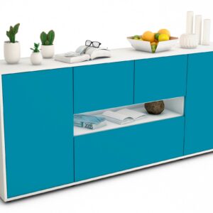 Sideboard Elisabetta, Türkis (180x79x35cm)