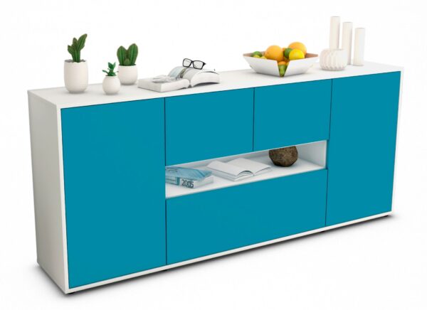 Sideboard Elisabetta, Türkis (180x79x35cm)