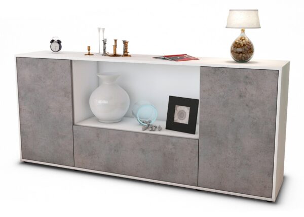 Sideboard Ella, Beton (180x79x35cm)