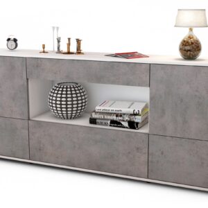 Sideboard Elodie, Beton (180x79x35cm)