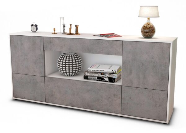 Sideboard Elodie, Beton (180x79x35cm)