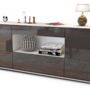 Sideboard Elodie, Grau (180x79x35cm)
