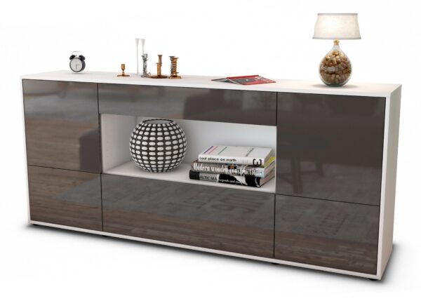 Sideboard Elodie, Grau (180x79x35cm)