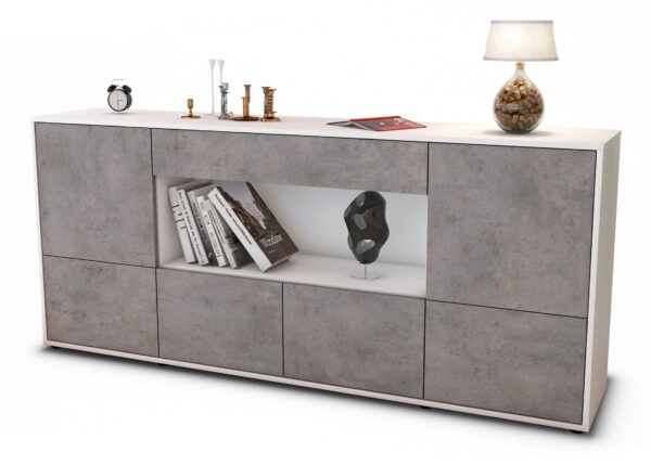 Sideboard Elsa, Beton (180x79x35cm)