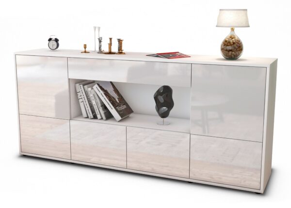Sideboard Elsa, Weiß (180x79x35cm)