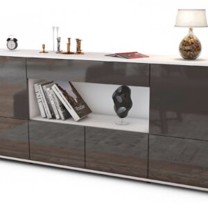 Sideboard Elsa, Grau (180x79x35cm)