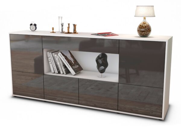 Sideboard Elsa, Grau (180x79x35cm)