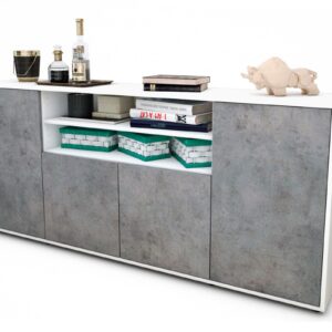 Sideboard Elsita, Beton (180x79x35cm)