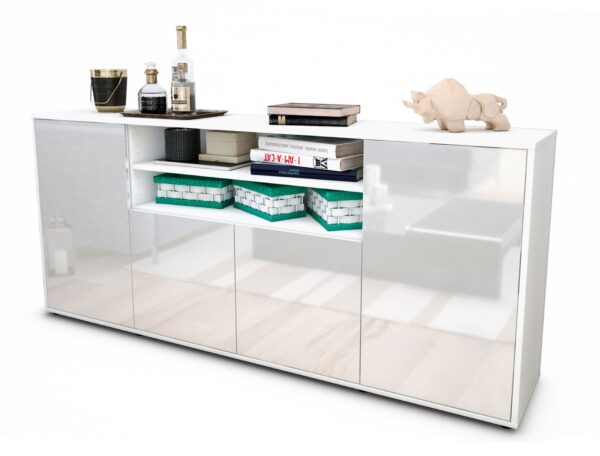 Sideboard Elsita, Weiß (180x79x35cm)