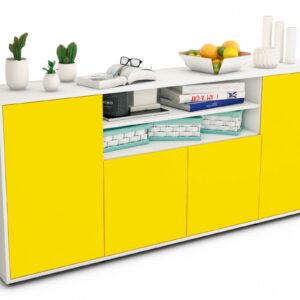 Sideboard Elsita, Gelb (180x79x35cm)
