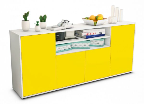 Sideboard Elsita, Gelb (180x79x35cm)