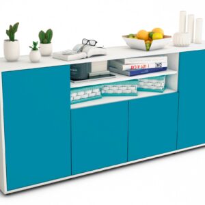 Sideboard Elsita, Türkis (180x79x35cm)