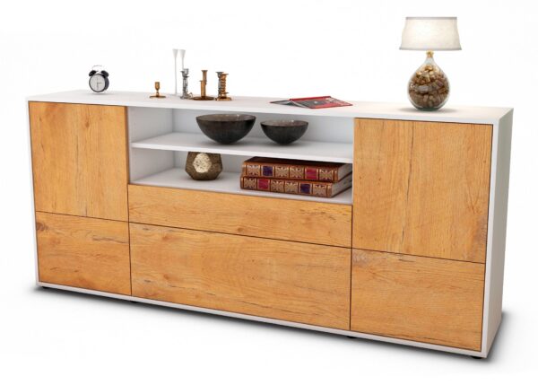 Sideboard Eluana, Eiche (180x79x35cm)