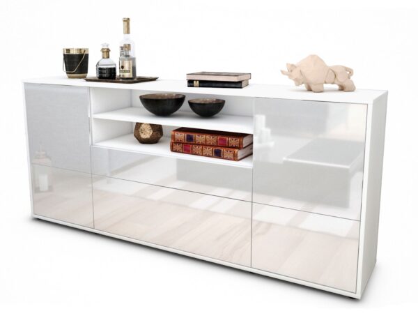 Sideboard Eluana, Weiß (180x79x35cm)