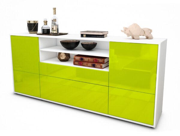Sideboard Eluana, Grün (180x79x35cm)
