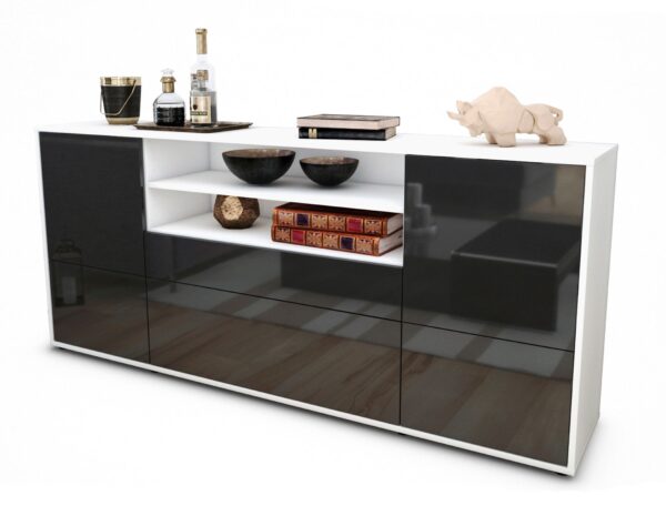 Sideboard Eluana, Grau (180x79x35cm)