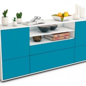 Sideboard Eluana, Türkis (180x79x35cm)