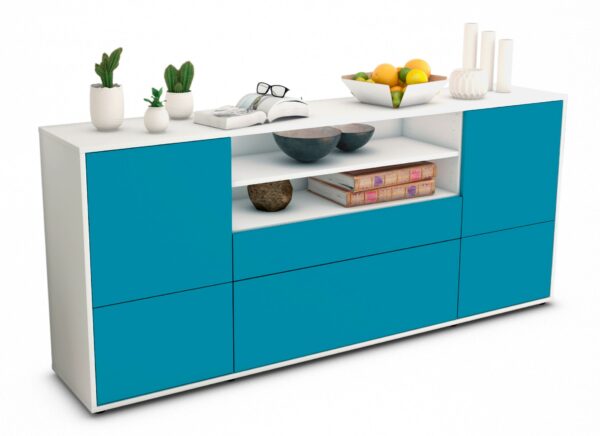 Sideboard Eluana, Türkis (180x79x35cm)
