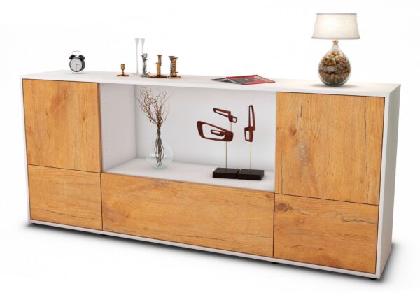 Sideboard Elvezia, Eiche (180x79x35cm)
