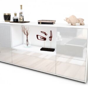 Sideboard Elvezia, Weiß (180x79x35cm)