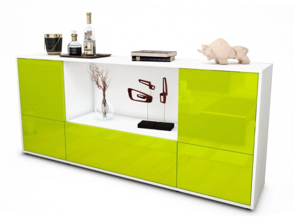 Sideboard Elvezia, Grün (180x79x35cm)