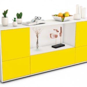 Sideboard Elvezia, Gelb (180x79x35cm)