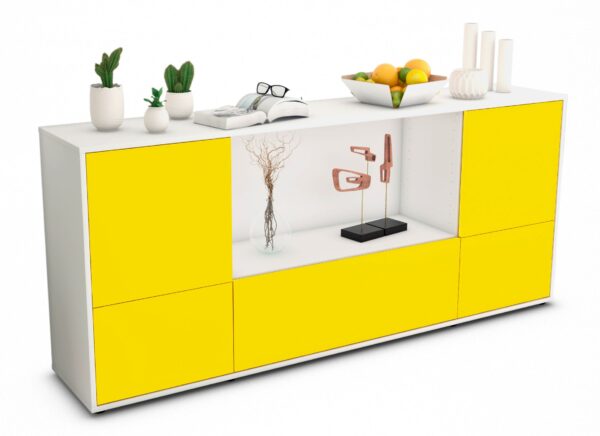 Sideboard Elvezia, Gelb (180x79x35cm)