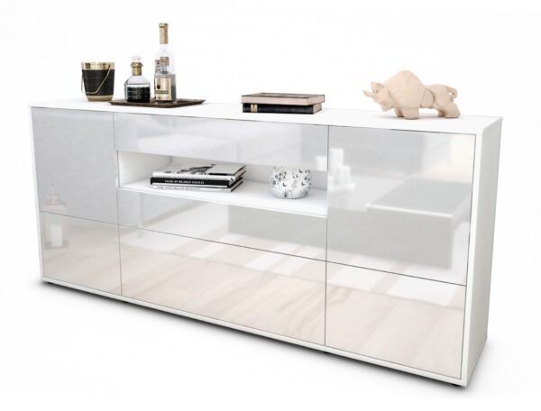 Sideboard Elvira, Weiß (180x79x35cm)