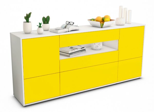 Sideboard Elvira, Gelb (180x79x35cm)