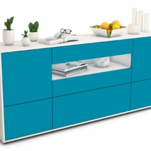 Sideboard Elvira, Türkis (180x79x35cm)