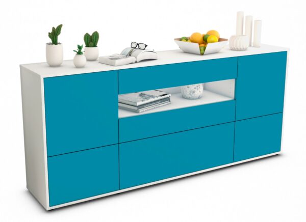 Sideboard Elvira, Türkis (180x79x35cm)