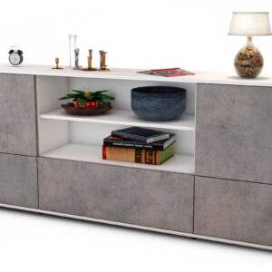 Sideboard Emanuela, Beton (180x79x35cm)