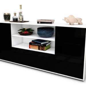 Sideboard Emanuela, Schwarz (180x79x35cm)