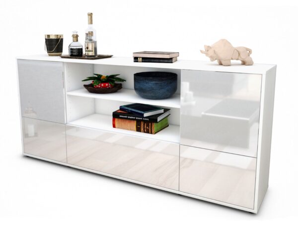 Sideboard Emanuela, Weiß (180x79x35cm)