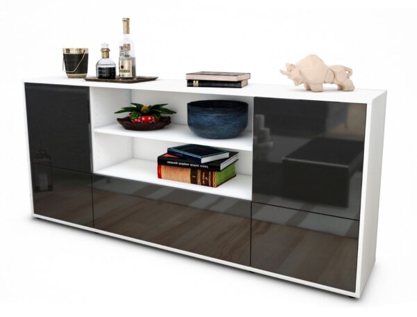 Sideboard Emanuela, Grau (180x79x35cm)