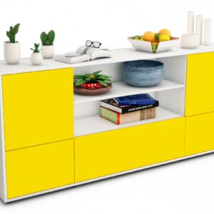 Sideboard Emanuela, Gelb (180x79x35cm)