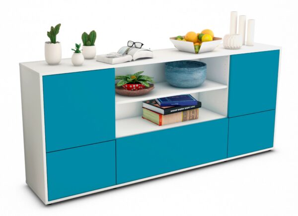 Sideboard Emanuela, Türkis (180x79x35cm)