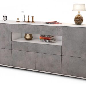 Sideboard Emely, Beton (180x79x35cm)