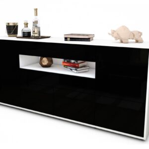 Sideboard Emely, Schwarz (180x79x35cm)