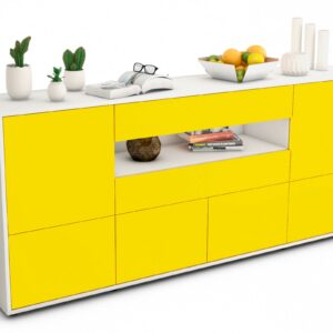 Sideboard Emely, Gelb (180x79x35cm)