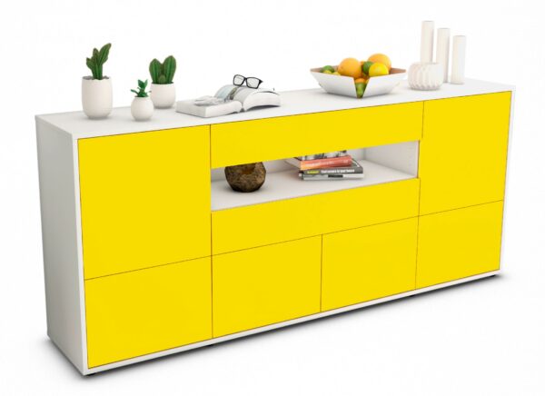 Sideboard Emely, Gelb (180x79x35cm)