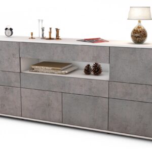 Sideboard Emerelda, Beton (180x79x35cm)