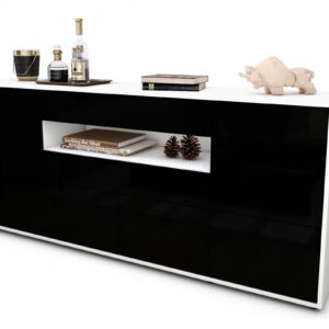 Sideboard Emerelda, Schwarz (180x79x35cm)