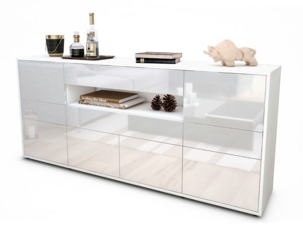 Sideboard Emerelda, Weiß (180x79x35cm)