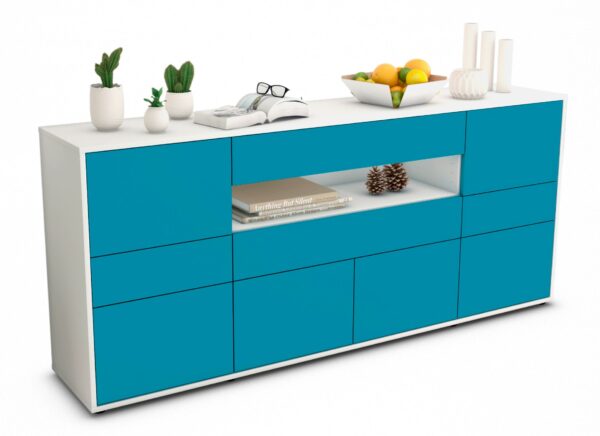 Sideboard Emerelda, Türkis (180x79x35cm)