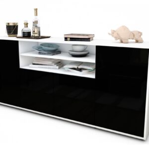 Sideboard Emilia, Schwarz (180x79x35cm)