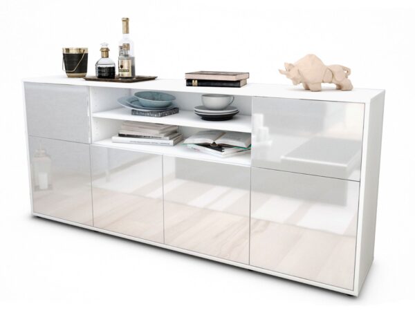 Sideboard Emilia, Weiß (180x79x35cm)