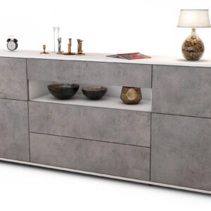 Sideboard Emma, Beton (180x79x35cm)