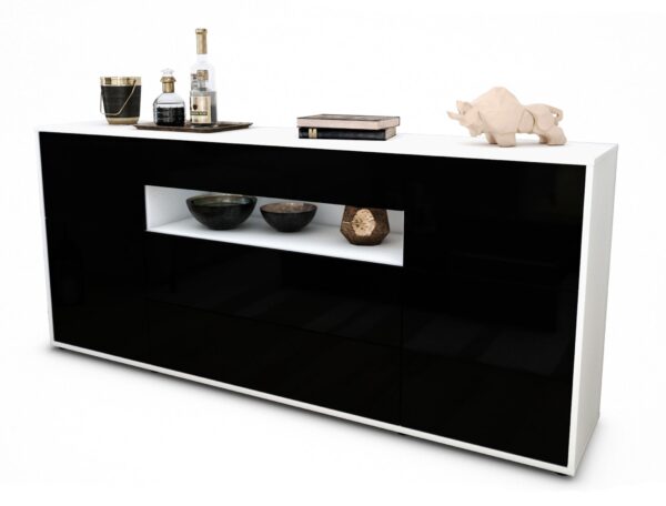 Sideboard Emma, Schwarz (180x79x35cm)