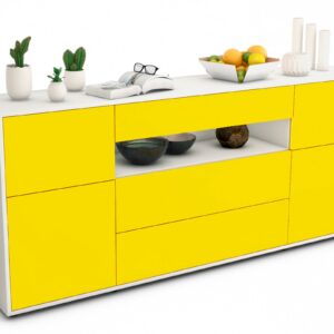 Sideboard Emma, Gelb (180x79x35cm)